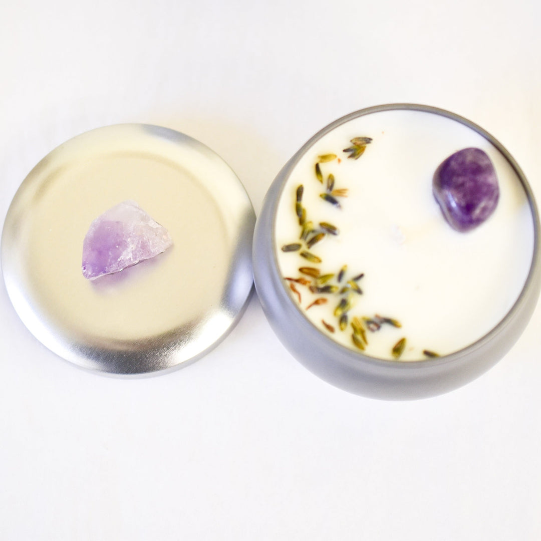 Handmade Crystal Intention Candles - Sassera