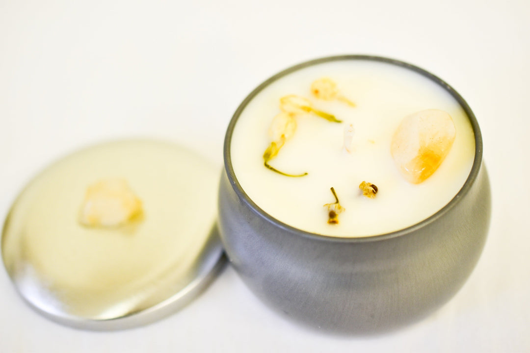 Handmade Crystal Intention Candles - Sassera