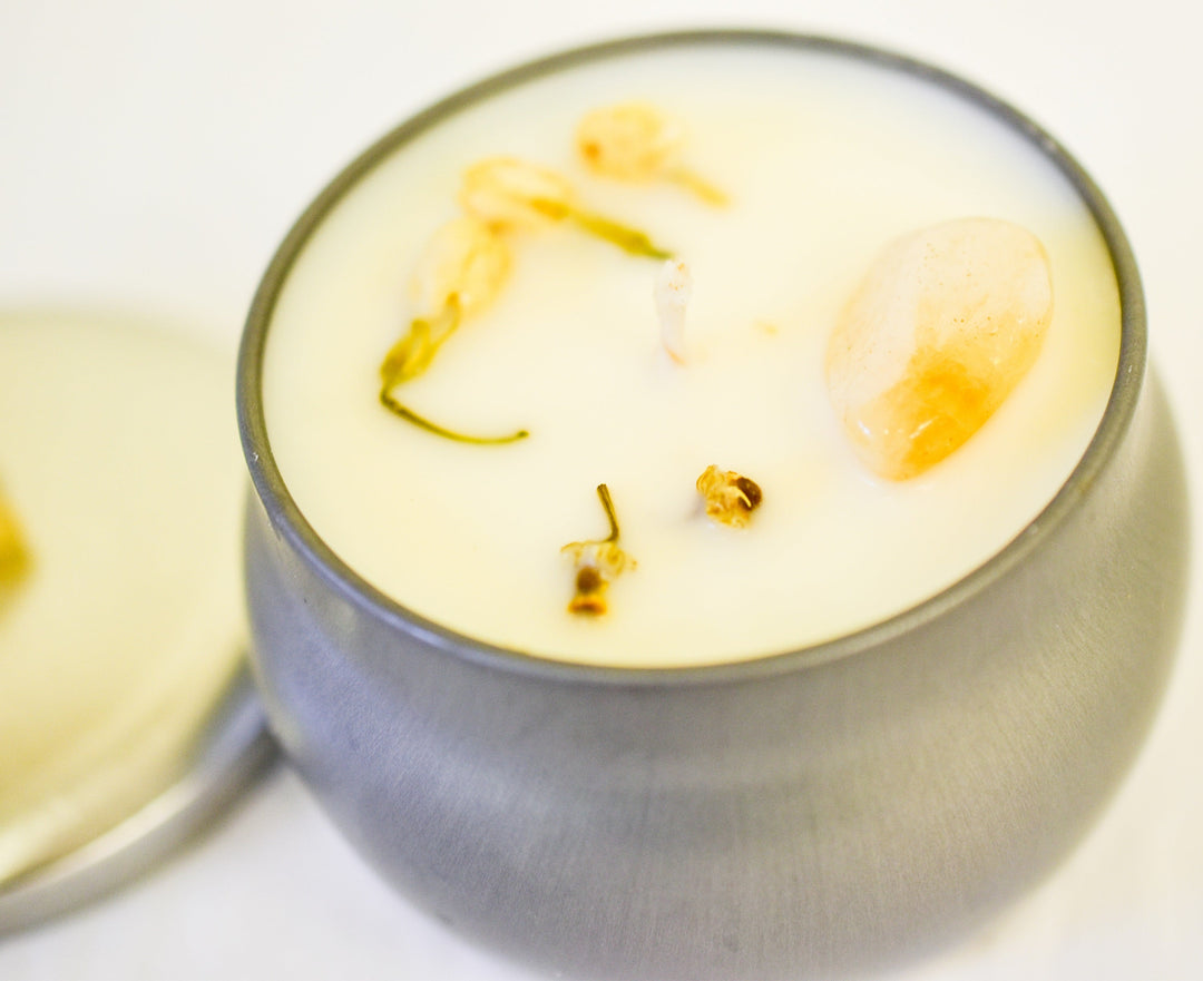 Handmade Crystal Intention Candles - Sassera