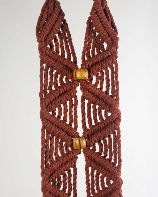 Somoto Macrame Plant Holder | Tile Red - Sassera