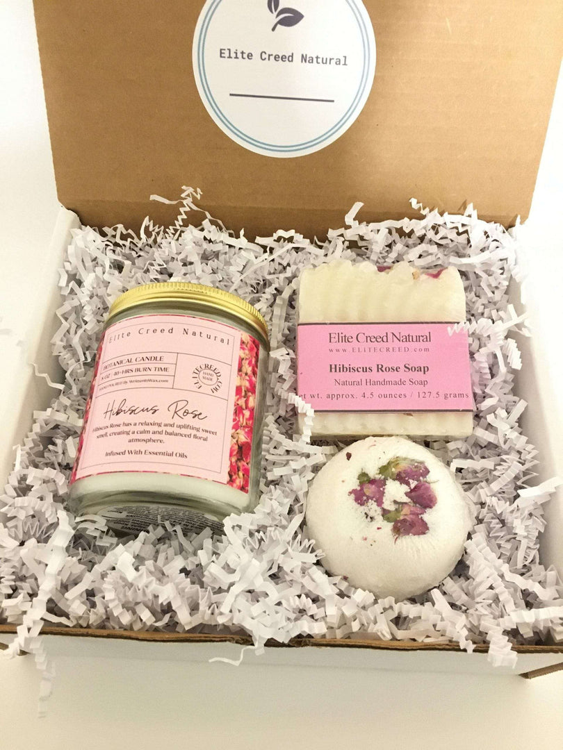 Hibiscus Rose Candle Gift Set - Sassera