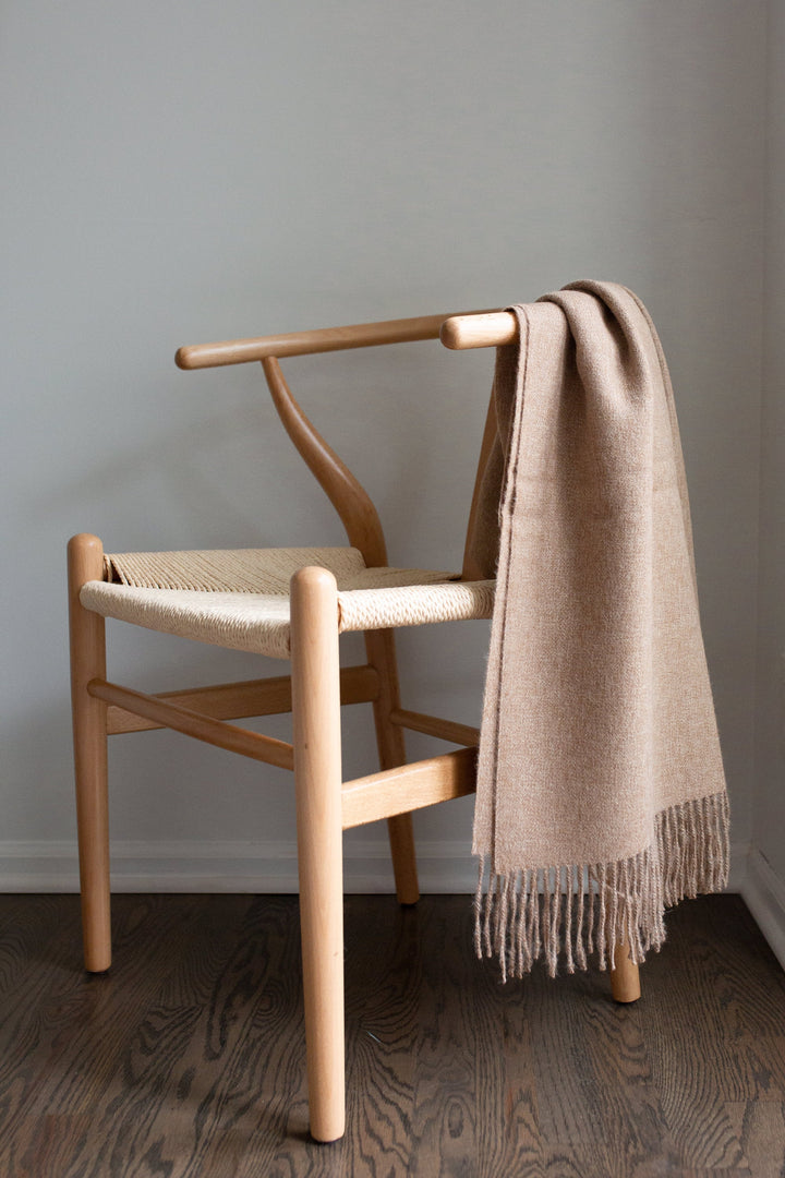 Encanto Alpaca Throw - Sandy Beige - Sassera