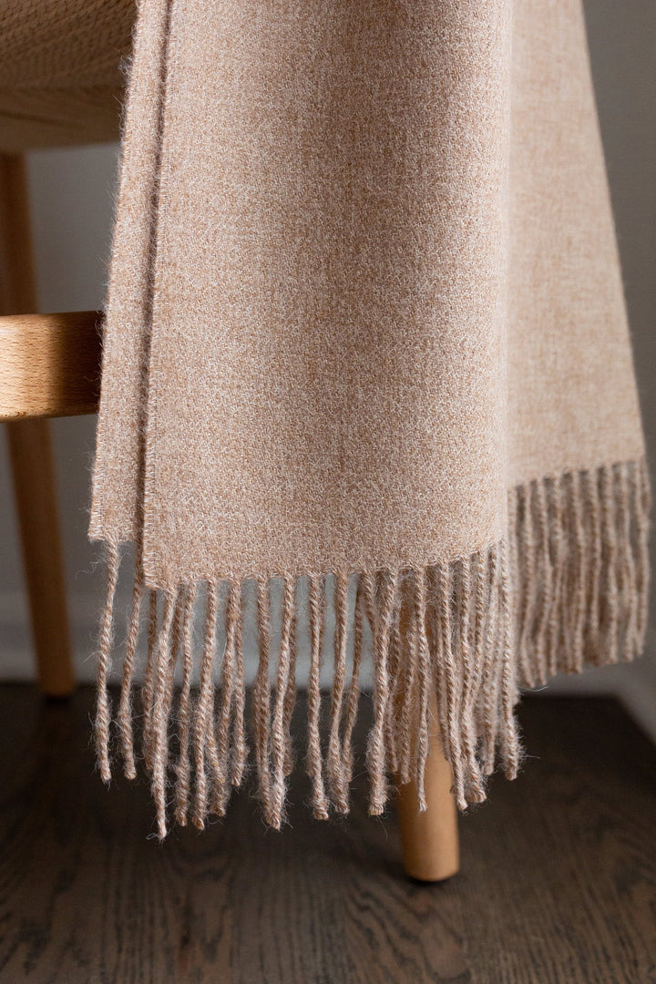 Encanto Alpaca Throw - Sandy Beige - Sassera