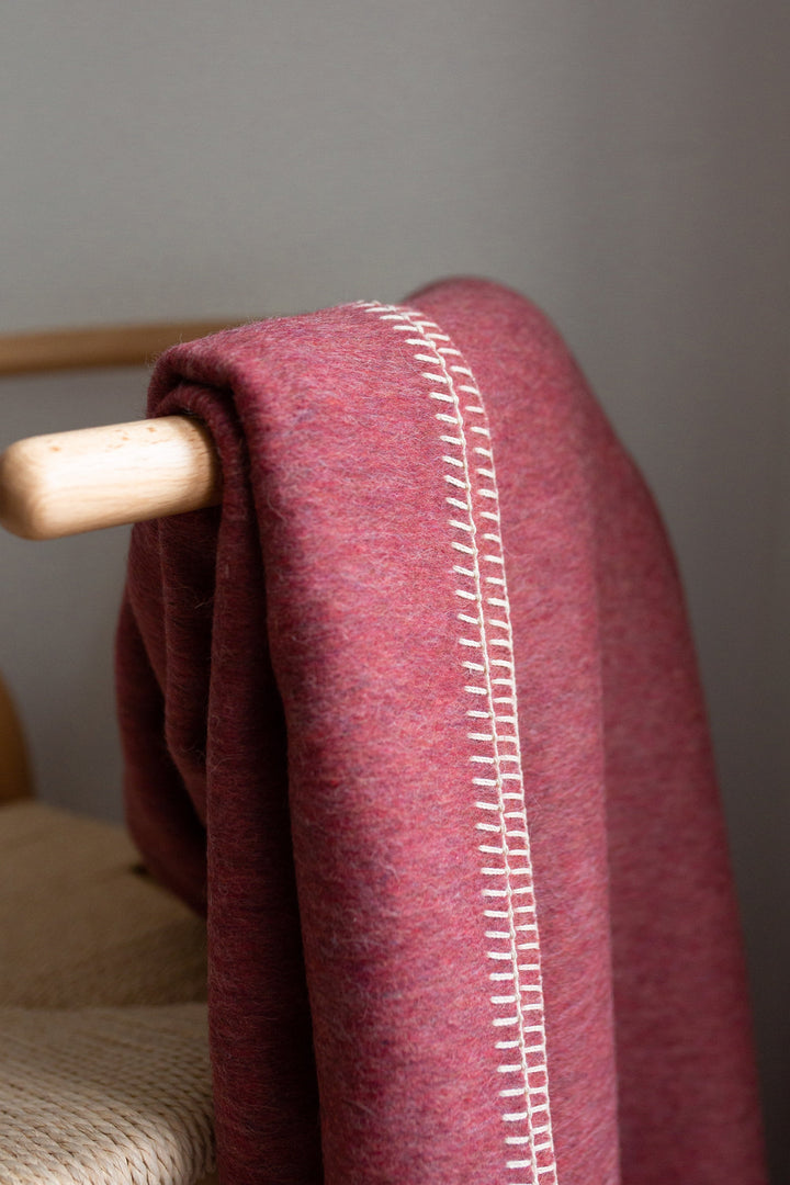 Descanso ALPACA BLEND Throw - Dusty Red - Sassera