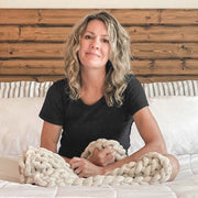 INFINITE CHUNKY KNIT BLANKET | MINKY | CUDDLE - SAND - Sassera