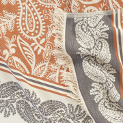 Dolce Double-Layered Paisley Cotton Throw - Sassera