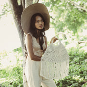 Amer Macrame Fringe Bag - Sassera