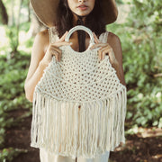 Amer Macrame Fringe Bag - Sassera