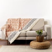 Dolce Double-Layered Paisley Cotton Throw - Sassera