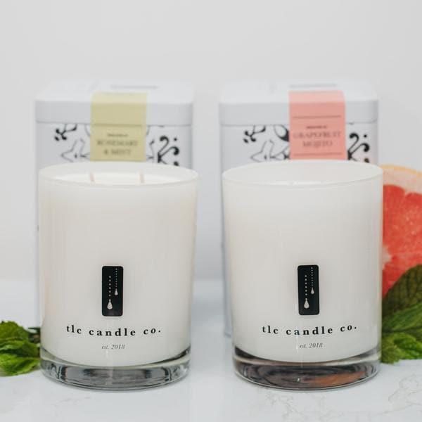 "A Hint of Mint" - Rosemary Mint Soy Candle | Grapefruit Mint Soy Candle Gift Set - Sassera