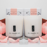 "Bouquet" Pillow Talk, Peony Soy Candle Luxury 2-Wick Gift Set - Sassera