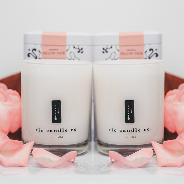 "Bouquet" Pillow Talk, Peony Soy Candle Luxury 2-Wick Gift Set - Sassera