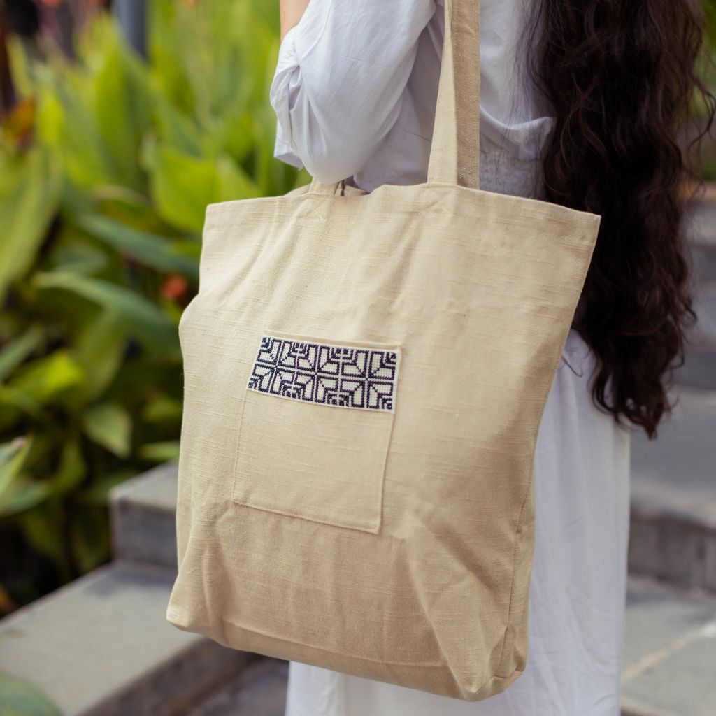 Sabah Market Tote - Cream - Sassera